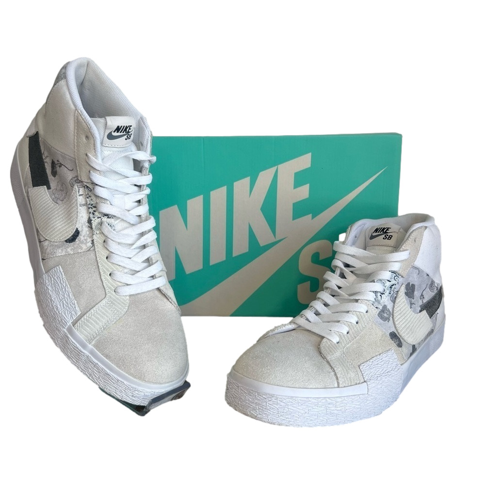 Nike Men's SB Zoom Blazer Mid Premium Floral Grey Men's Size 14  SKU#24128